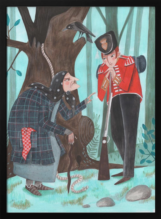 Fairy tale soldier and the witch - Poster / Art Print