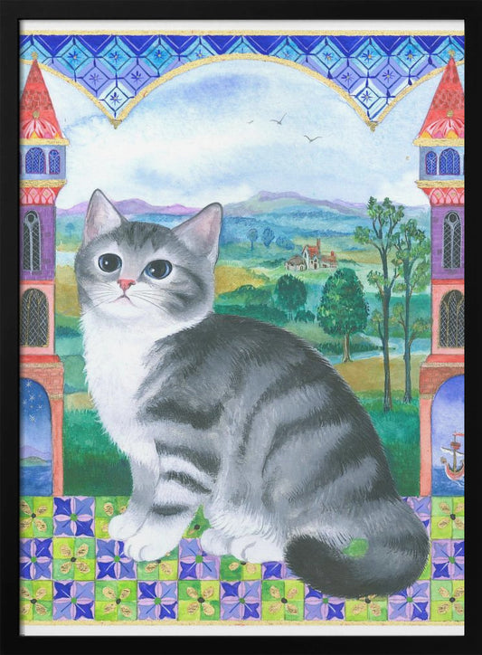 Medieval Kitten - Poster / Art Print