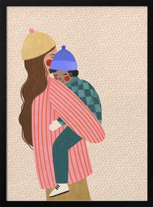 Mum and Boy - Poster / Art Print