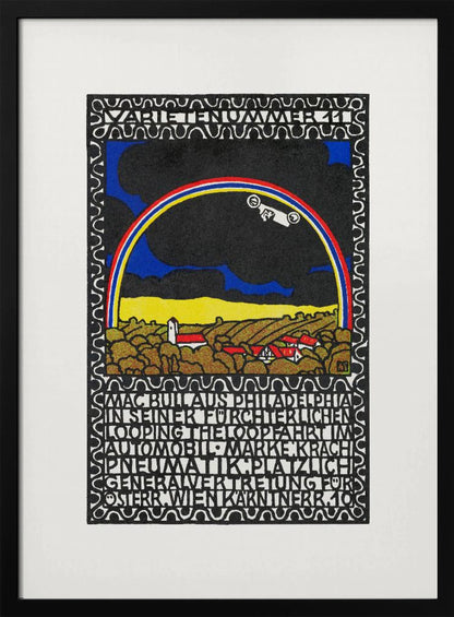Mac Bull From Philadelphia In His Frightful Loop the Loop Ride In His Car - Poster / Art Print