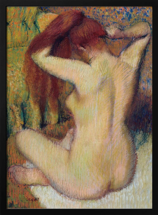 Woman Combing Her Hair - Poster / Art Print