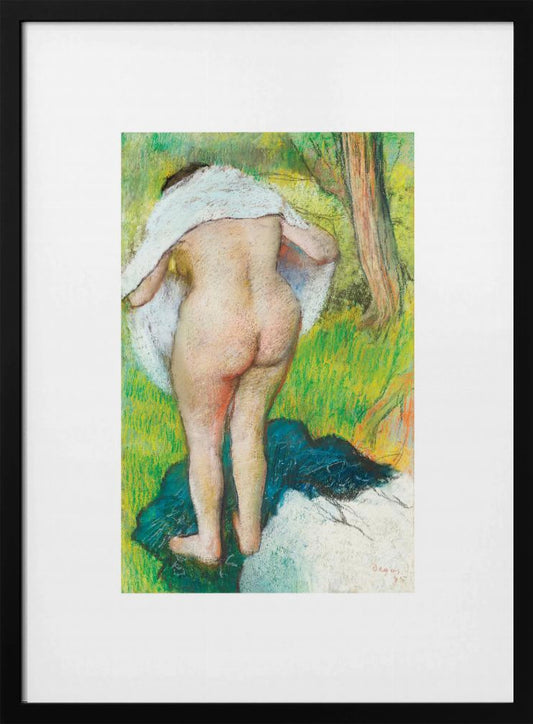 Girl Drying Herself - Poster / Art Print