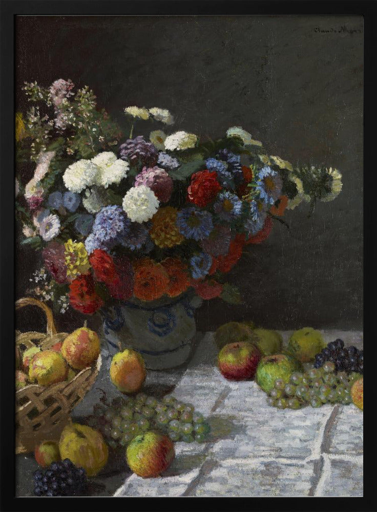 Still Life With Flowers and Fruit (1869) By Claude Monet - Poster / Art Print