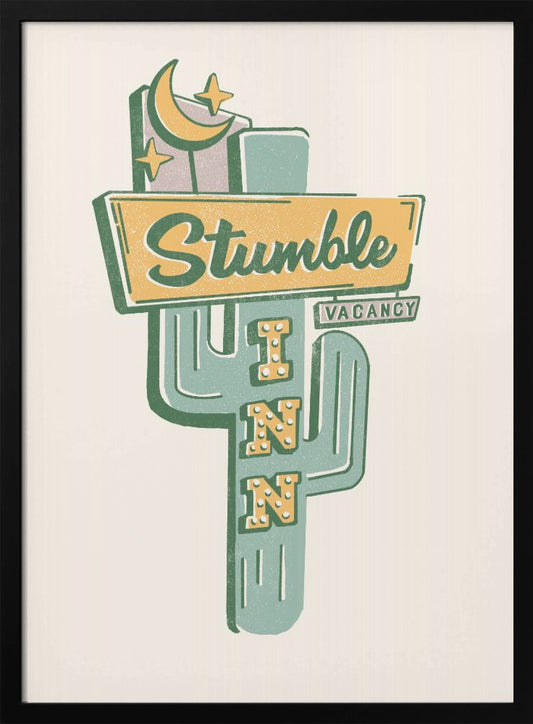 Stumble Inn Southwestern Roadside Motel Art - Poster / Art Print