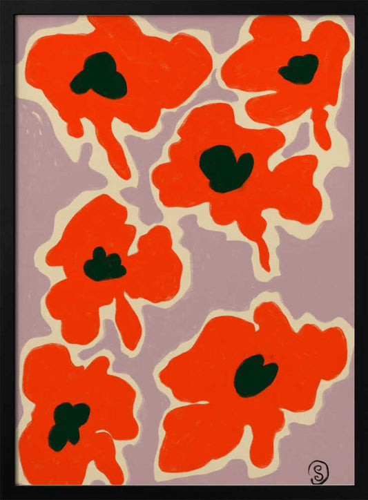 Vibrant Poppy Flowers - Poster / Art Print