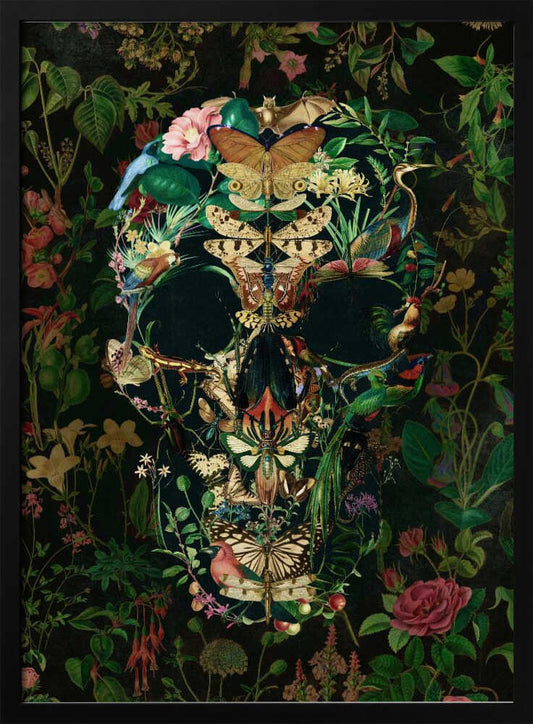 Papillon Skull - Poster / Art Print