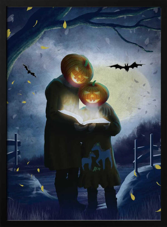 Pumpkin Headed Figures - Poster / Art Print