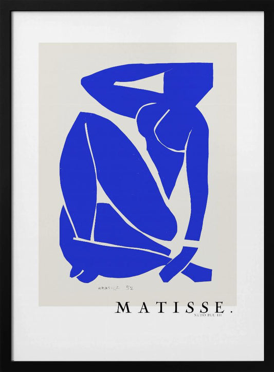 Nudo Blu III 1952 Boarder - Poster / Art Print