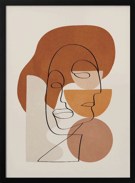 Abstract Clay Faces II - Poster / Art Print
