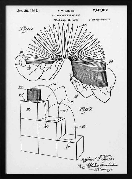 Toy and Process of Use Patent 1947 - Poster / Art Print