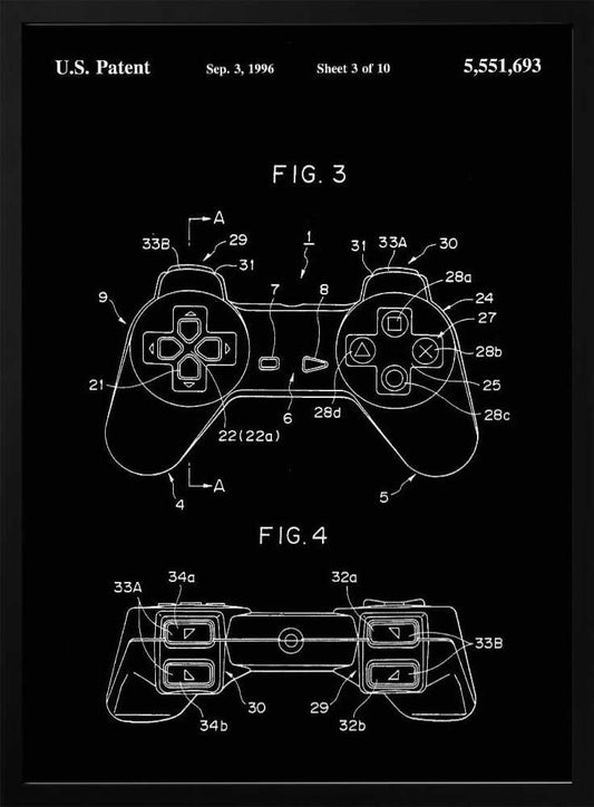 Controller Unit Patent 1996 - Poster / Art Print