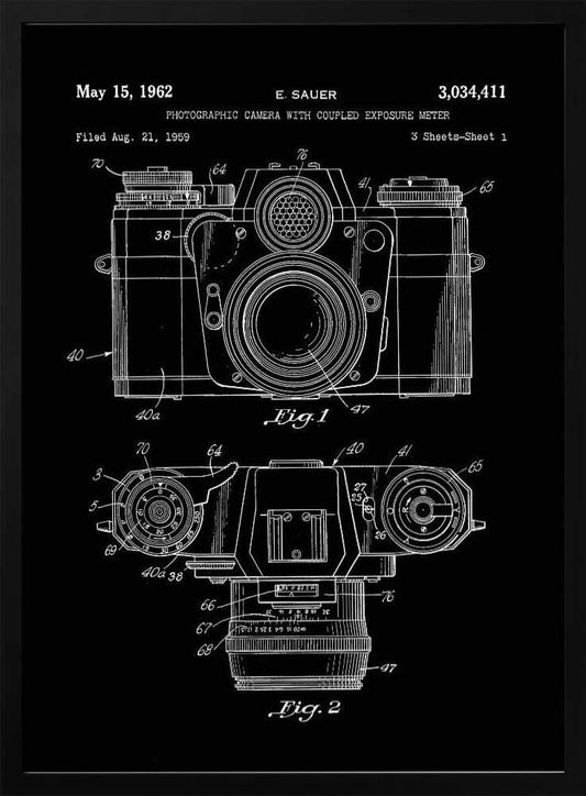 Camera Patent 1962 - Poster / Art Print