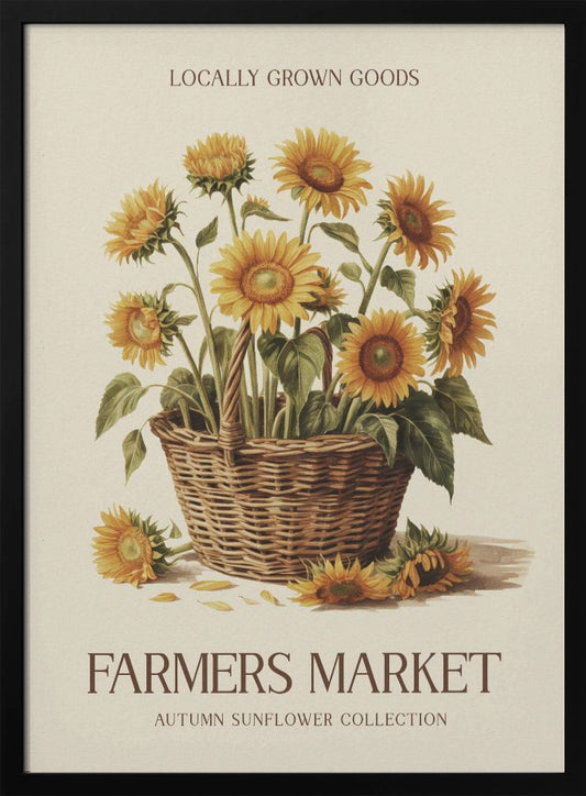 Farmers Market Sunflower - Poster / Art Print
