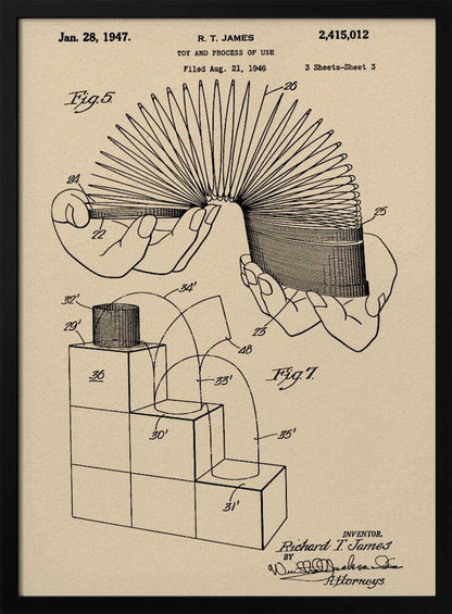 Toy and Process of Use Patent 1947 - Poster / Art Print