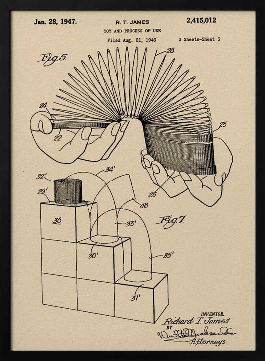 Toy and Process of Use Patent 1947 - Poster / Art Print