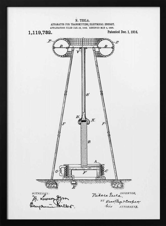 Transmitter Patent 1914 - Poster / Art Print