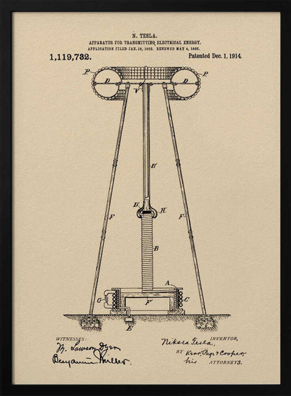 Transmitter Patent 1914 - Poster / Art Print