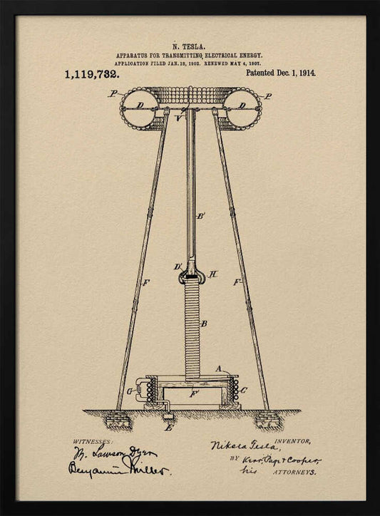 Transmitter Patent 1914 - Poster / Art Print