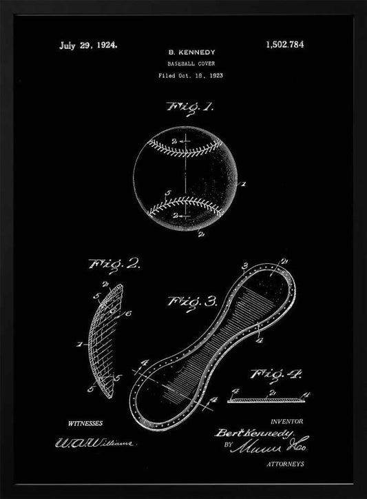 Baseball Cover Patent 1923 - Poster / Art Print