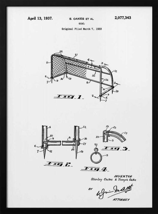 Goal Patent 1933 - Poster / Art Print