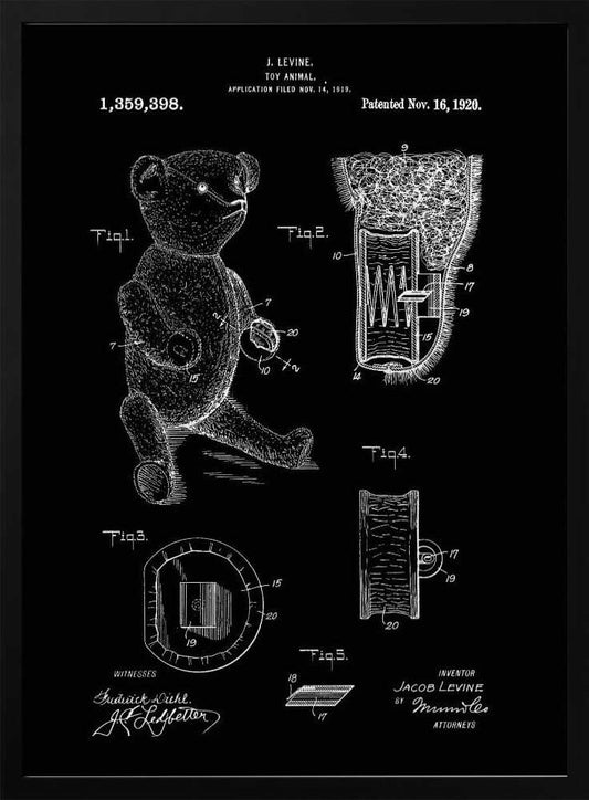 Teddybear Patent 1920 - Poster / Art Print