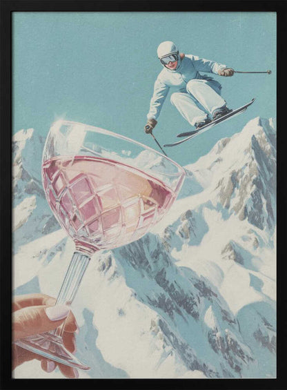 Sip and Ski - Poster / Art Print