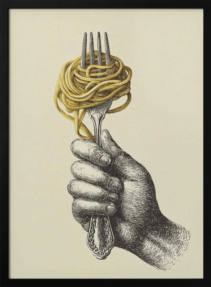 Spaghetti On A Fork - Poster / Art Print