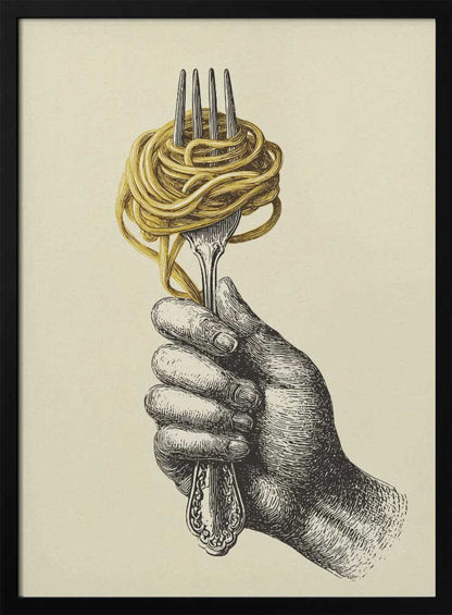 Spaghetti On A Fork - Poster / Art Print
