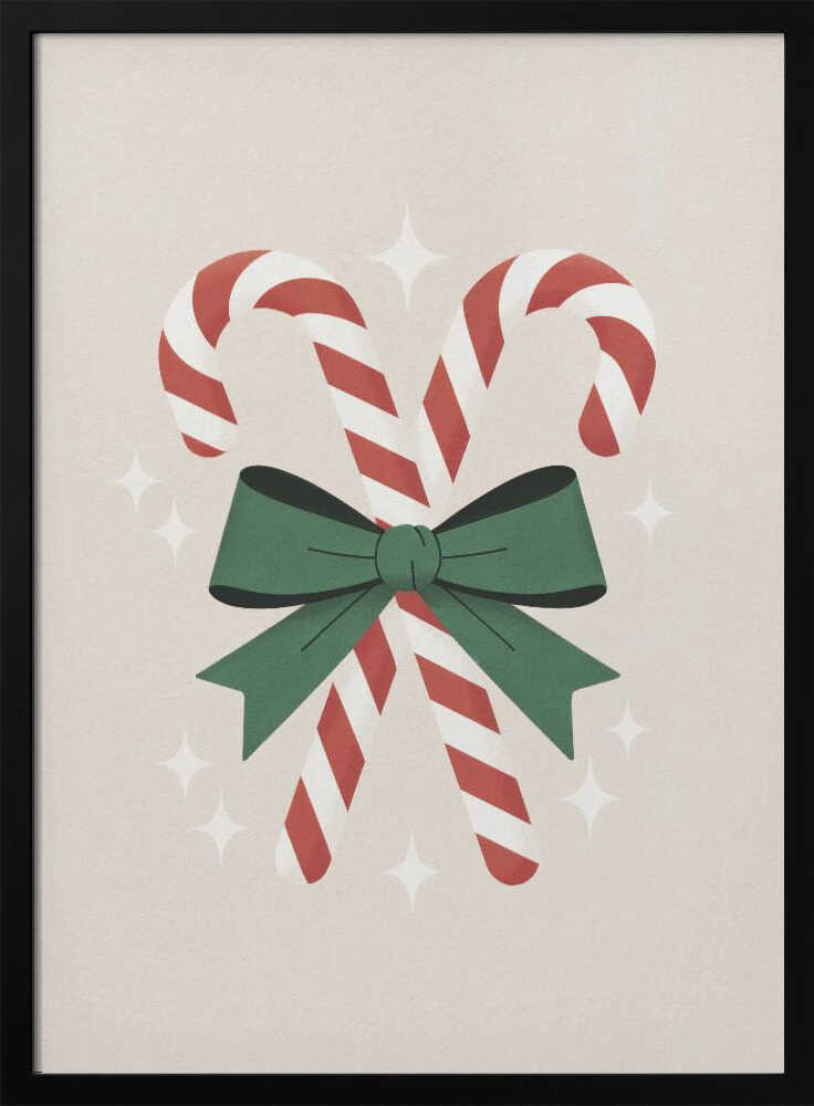 Christmas Candy Canes - Poster / Art Print