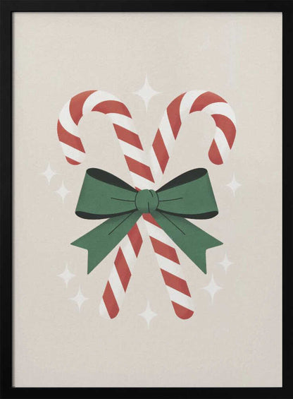 Christmas Candy Canes - Poster / Art Print