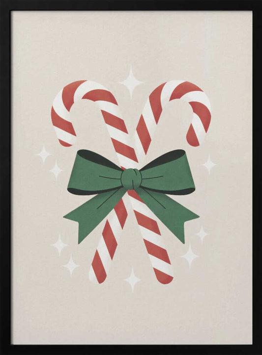 Christmas Candy Canes - Poster / Art Print