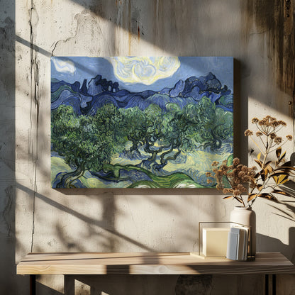 Vincent Van Gogh's Olive Trees With the Alpilles In the Background (1889) - Poster / Art Print