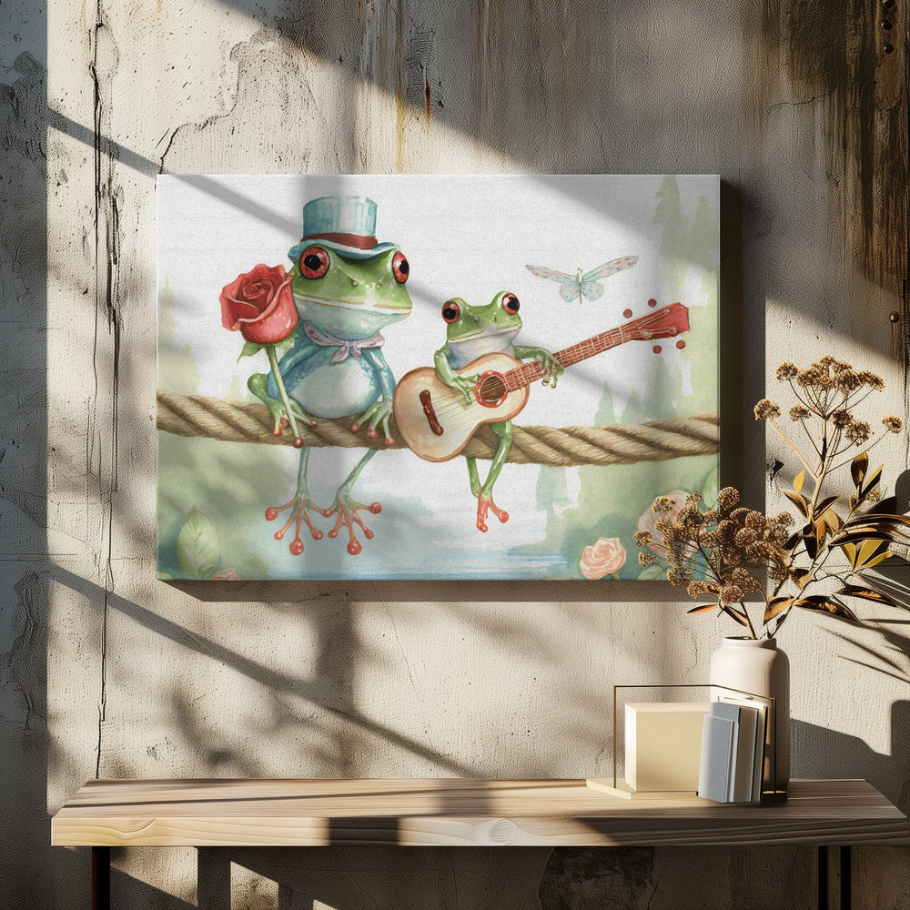 Frogs on a rope - Poster / Art Print