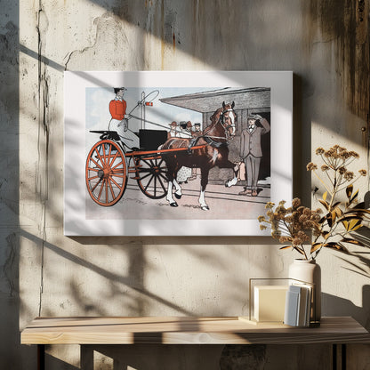 Woman In a Horse Carriage (ca. 1890–1907) - Poster / Art Print