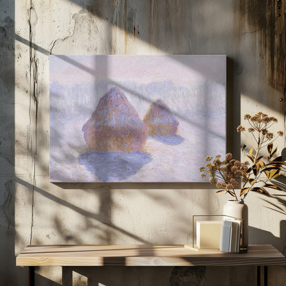 Haystacks (effect of Snow and Sun) (1891) By Claude Monet - Poster / Art Print