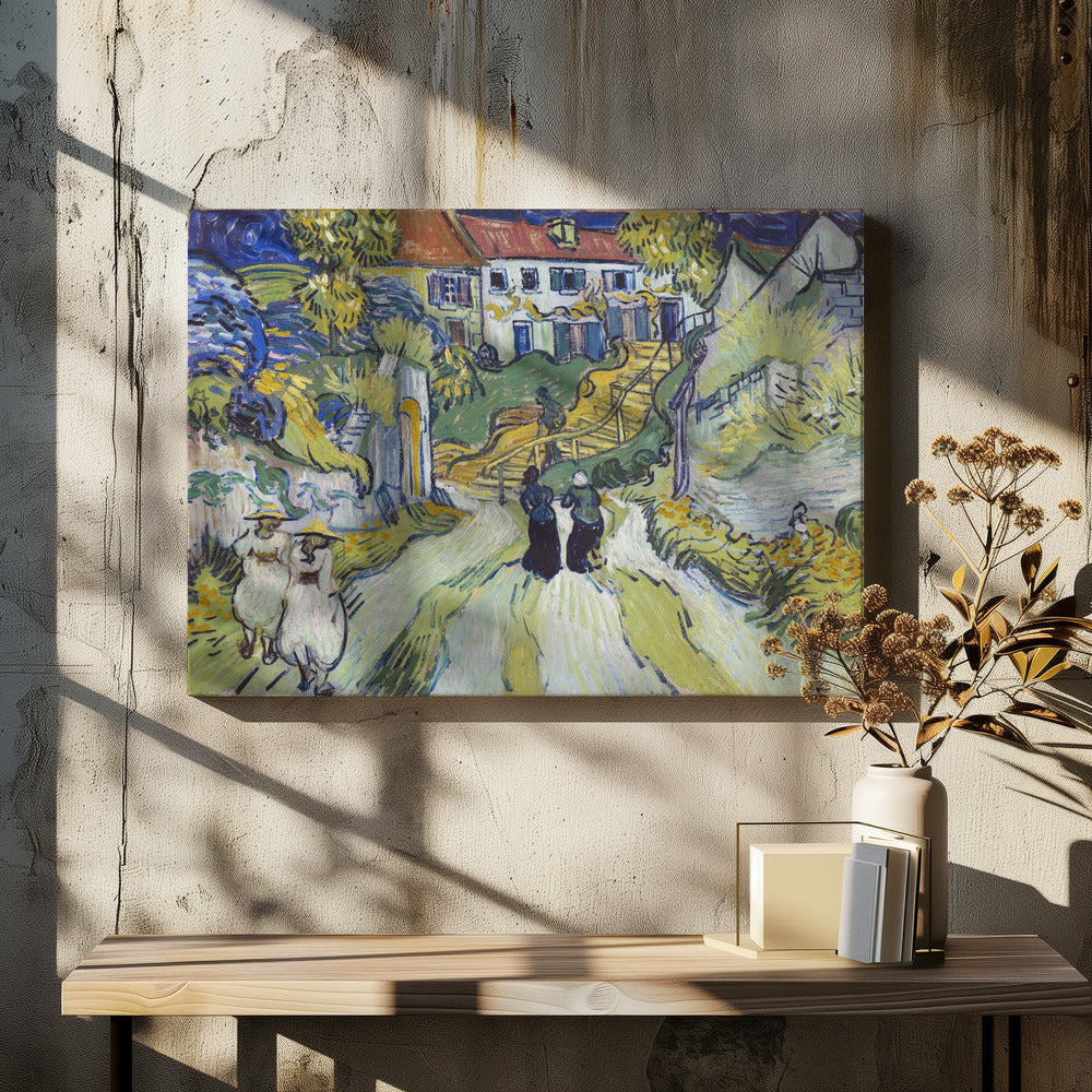 Stairway At Auvers (1890) - Poster / Art Print