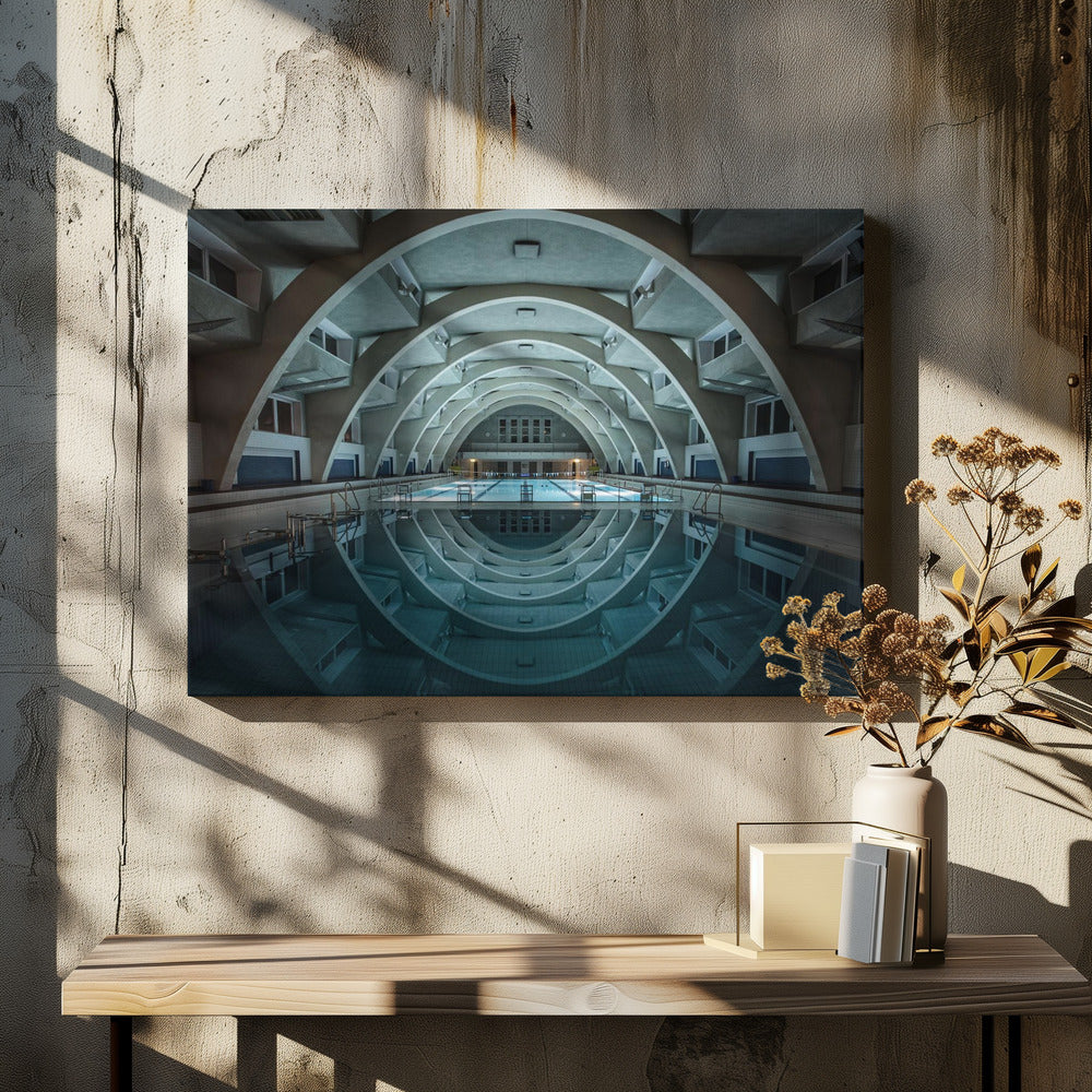 swimming @night - Poster / Art Print