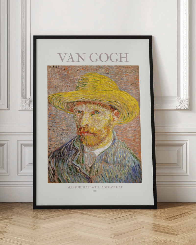 Self Portrait With Straw Hat - Poster / Art Print