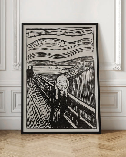 The Scream - Mono - Poster / Art Print