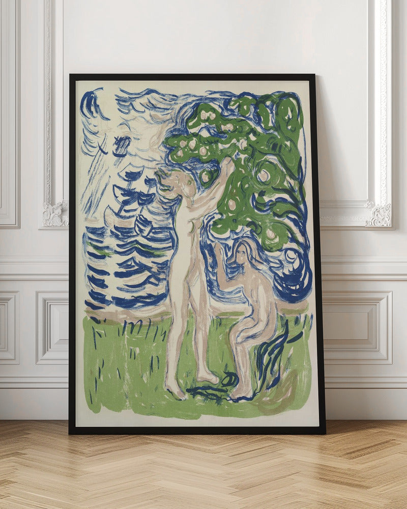 Girls Picking Apples - Poster / Art Print