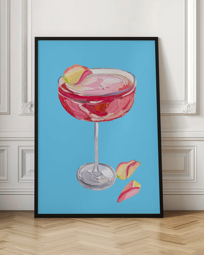 Sparkling Rose Gin Cocktail - Poster / Art Print