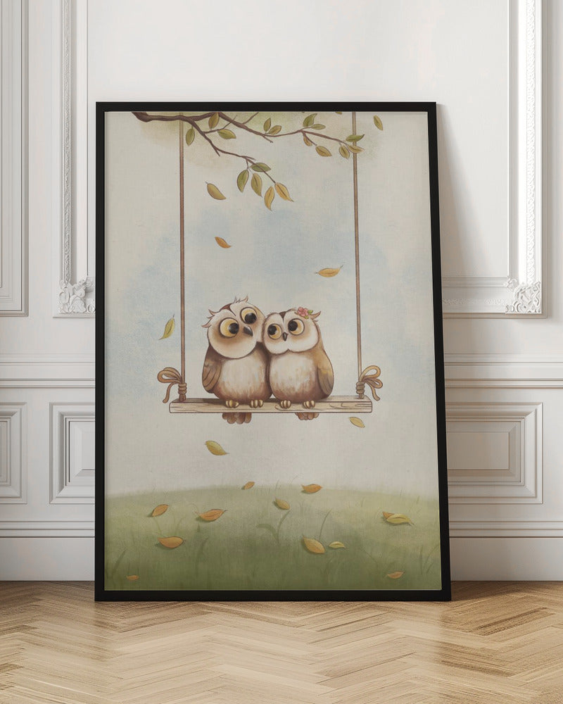 Owls in love - Poster / Art Print