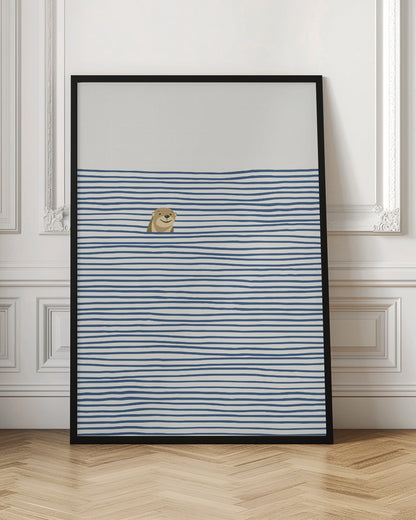 Otter in the Waves - Poster / Art Print