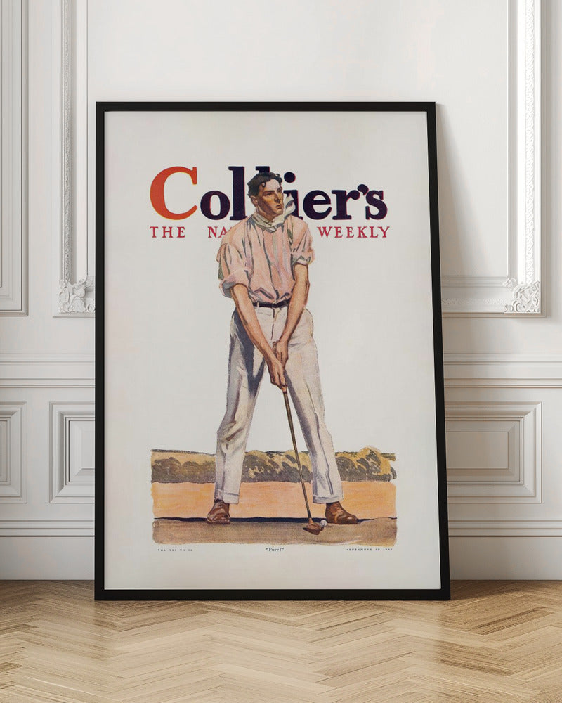Collier's Golf (1908), Vintage Man - Poster / Art Print