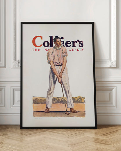Collier's Golf (1908), Vintage Man - Poster / Art Print