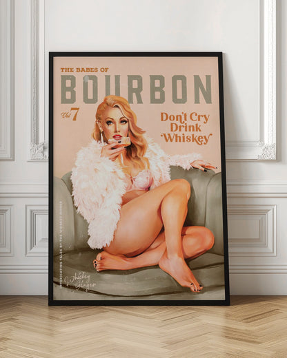 Babes of Bourbon Vol 7 Sexy Vintage Whiskey Pinup Girl - Poster / Art Print