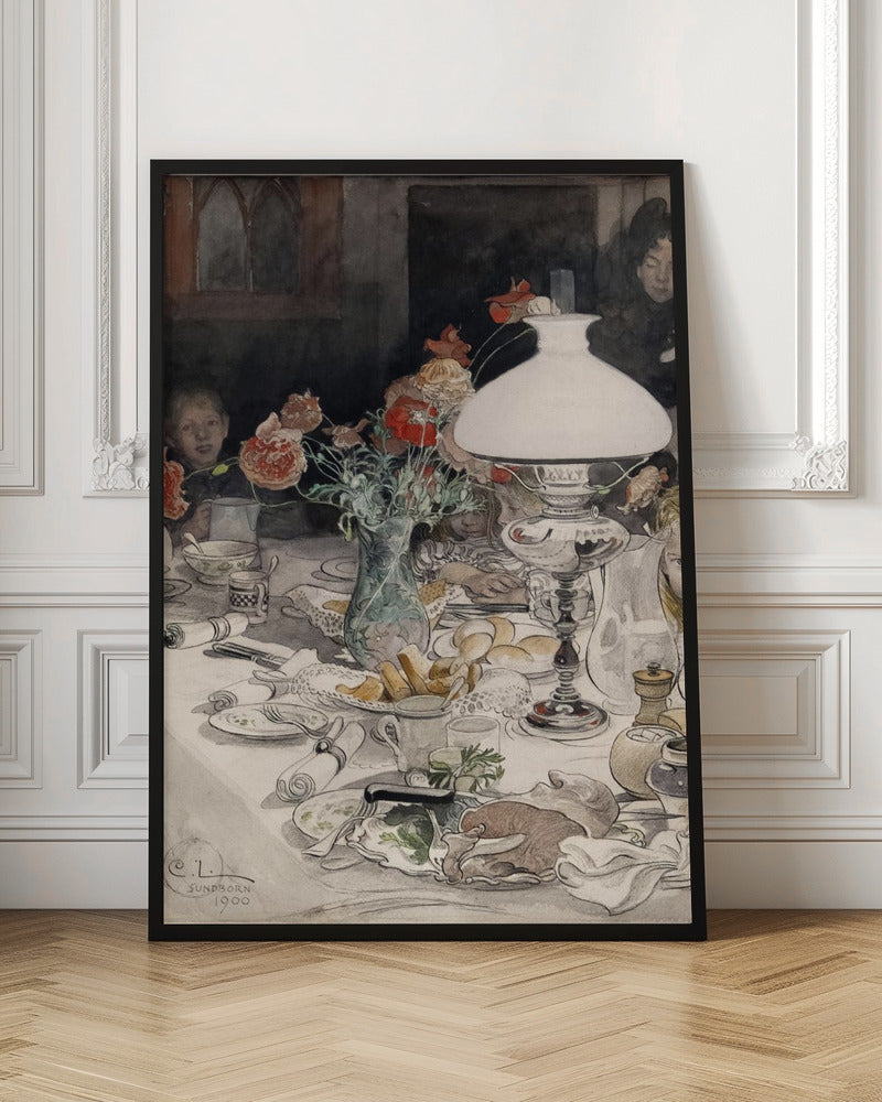 Around the Evening Lamp (1900) - Poster / Art Print