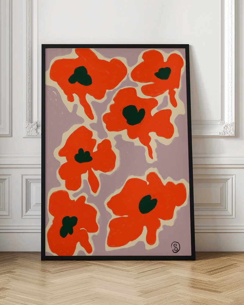 Vibrant Poppy Flowers - Poster / Art Print