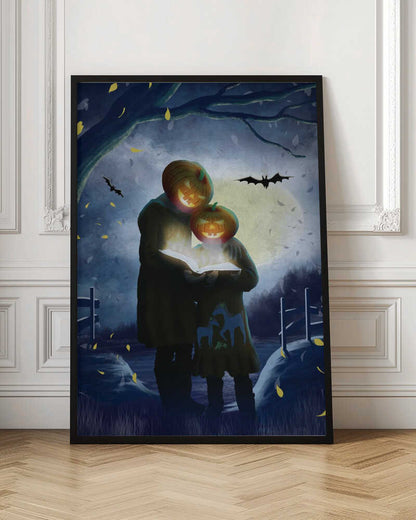 Pumpkin Headed Figures - Poster / Art Print