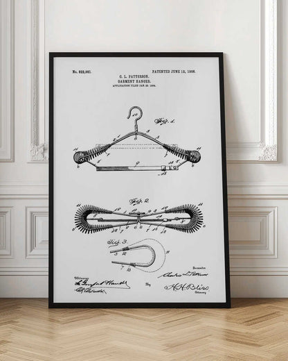 Garment Hanger Patent 1906 - Poster / Art Print